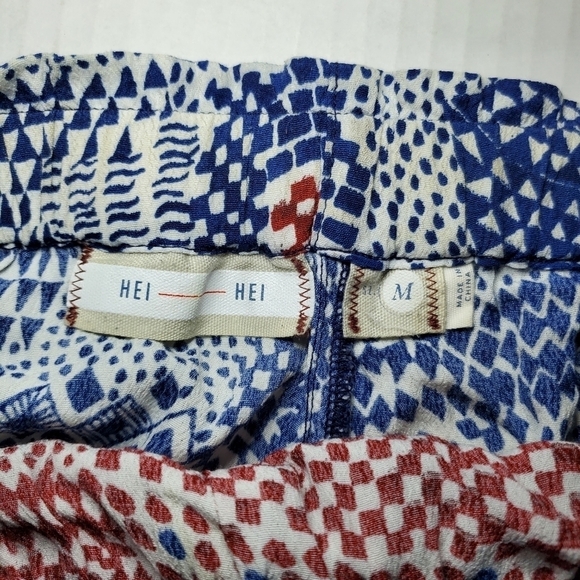 HEI HEI M Printed Nouveau Harem Jogger Pants Drop Crotch Cargo - Picture 9 of 12